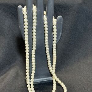 Vintage Classic Pearl Necklace Opera Length 30" Continuous Strand
